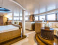Three floors: Lürssen installed the owner's sleeping area at the front of the top deck