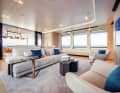 Salon: Für Interiordesignerin Carla Guilhem war „Lady Lene“ das erste Yachtprojekt. Ihr war wichtig, dass sich die Familie an Bord wie zu Hause fühlt