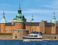 The "Rolling Swiss 2" cruises in front of the imposing backdrop of Kalmar Castle