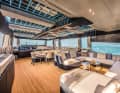 Solar panels generate electricity above the "Haze" salon