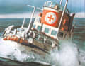 The motor lifeboat "Borkum" - a wartime construction - was in service from 1945 to 1963.