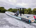 The tender reaches a maximum speed of around 35 knots.