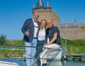 Family ties: Bas (left) manages the Lengers business, his sister Marjolein and his twin brother Hans work in the company