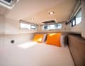 The separate aft cabin under the sunbathing area is also optional and can be accessed via a hatch