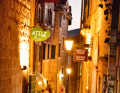 Evening stroll through the streets of Herceg Novi's old town centre. The historic town is located in the west of the Bay of Kotor near the mouth of the Adriatic Sea