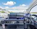 They are controlled electronically by the gearstick, the joystick system and the special Mercury steering unit