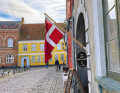 Ærøskøbing in the main town on Ærø and typical of the region with its colourful houses