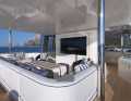 The TV is located aft