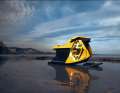 Searacer: Was wie ein Gefährt aus Star Wars wirkt, ist eine Mischung aus Motorrad, Surfboard und Schneemobil. Hier in der Sonderlackierung für Renault