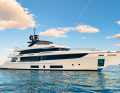 Benetti: The Class 44M is the flagship of the GRP line.  The sun deck of the 340-tonner measures 102 square metres