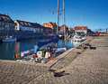 You only have this much space in popular harbours such as Allinge in the northwest of Bornholm outside the main season. Otherwise, packets are the rule in the small harbours