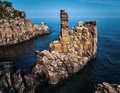 Rocky cliffs can only be found on Bornholm in Denmark. The Helligdomsklipperne ("Holy Cliffs") are particularly striking ...