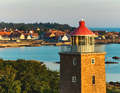 The Svaneke lighthouse was built in 1919 after a cargo ship ran aground there five years earlier and the crew drowned