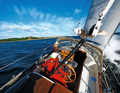 High on the wind to Svaneke: When it blows onshore, it can get choppy in the harbour