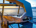 Dive in, please: The pool at the stern measures four by 4.80 metres