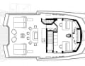 Bridge deck: The compact design means there is no captain’s cabin, but there is a large barbecue area on the outside, behind which steps lead up to the crow’s nest
