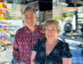 Happy: Julie and Mark Tucker in Monaco harbour. Mrs Tucker runs the studio's business and also advises her husband on design matters. The couple have been married for 34 years.
