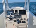 The steering position is equipped with everything a modern boat from the year 2024 needs