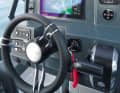The steering position is equipped with a nine-inch plotter