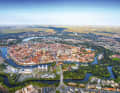Fortified: When the Trave canal was cut through in the north, the old town became an island.