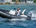 The four metre long RIB from the side.