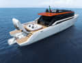 ... the largest yacht at the Düsseldorf trade fair