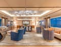 Salon: Bannenberg & Rowell drew inspiration for the interior from the yacht icon "Carinthia VI". Frank Pollaro supplied the furniture.