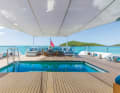Deck fun: The pool has a mobile floor, and smaller children in particular feel safer in shallower water.