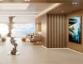Interior study: 180 sea-related works of art by 80 Norwegian artists will be on board. The interior will be designed according to the specifications of H2 Design.