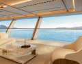 All-round view: The fully glazed, 290 square metre panoramic lounge is located around 25 metres above the sea and is reserved for charter guests.