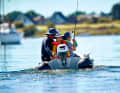 Even shallow fishing grounds can be reached safely with the dinghy.