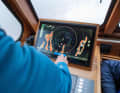The position close to land can be determined independently using radar