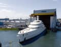 Busy times: Amels has already received four steel-aluminium hulls of the 80-metre model in Vlissingen, with two more units to follow.