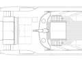 Flybridge: The top helm position is concealed. When extended, it is mainly used for manoeuvring in the harbour.