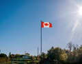 The red maple leaf proudly flies over every lock and almost every property.