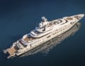 Revelation: The enormous rear hatch as a bathing platform is just one of numerous openings in the hull. Roman Abramovich had the upper helipad added as a "car park" so that he could primarily use the front one. The football club owner used the yacht as a base for flights to the World Cup.
