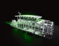 The aluminium frame of the Archipelago 40.
The motorised catamaran will be emission-free in future.