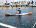 The inflatable kayak is also ideal for exploring the nearest anchorage bay.