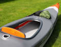Ready to hand: Luggage net at the front of the kayak. There is also a storage compartment at the rear.