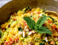 Couscous mit Gemüse.