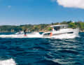The Merry Fisher is economical when travelling at a good 22 knots. This gives a range of 171 nautical miles plus 15 per cent reserve.