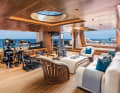 A breath of fresh air: a large hull door offers the gym a sea view, whilst a small one...