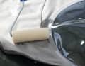 The roller allows the liquid to be applied very evenly. The discs should not be wetted.