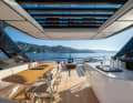 The hardtop is available with a glass panel or movable slats.