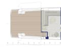 Lower deck: The owners access their suite, which spans the entire width of the hull, via the aft lounge. There is a separate staircase leading to the guest cabins.