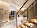 Wellness zone: the owner's bathroom and dressing room are skilfully illuminated