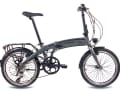 Das Compass-Modell hat 20- Zoll-Räder und einen E-Motor mit 250 Watt in der Nabe des Hinter­rads. Der Akku ist in den Rahmen integriert. Das Compass-Elektro-Faltrad mit 8 Gängen kostet ca. 1300 Euro. www.compass24.de