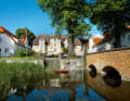 Mellenthin moated castle in the centre of the country, destination for a country walk by bike