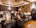 On board: a cinema for eight people