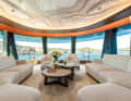 Top position: The main saloon is located on the forward upper deck.